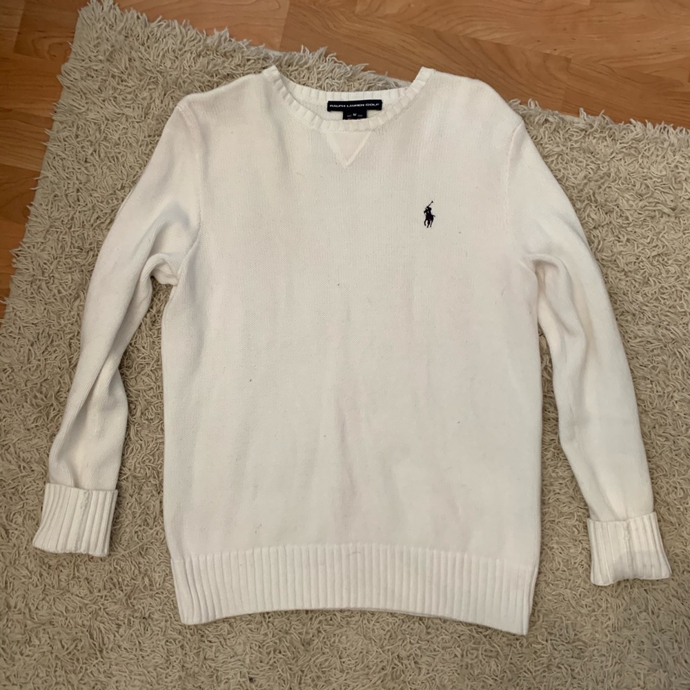 White Polo sweater